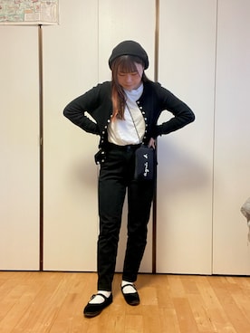 「アニエスベー」｜「アイテム（ハンチング/ベレー帽）」を使った、🫧hanamai🫧さん（レディース・154cm）の秋コーディネート