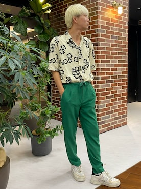 「FRED PERRY（フレッドペリー）のアイテム（シャツ/ブラウス）」を使った、TOMA0128さん（メンズ・175cm）の夏コーディネート