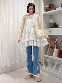 【新品未使用】merry jenny flower waffle 三点セット flower waffleミニワンピース｜メリージェニー（merry jenny