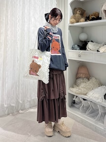 いちご新聞frill frillスウェット｜メリージェニー（merry jenny