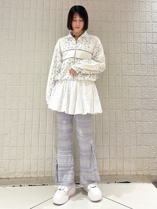 リボンレースフレアパンツ（その他パンツ）｜merry jenny（メリー