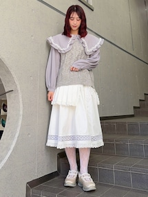 pleats apron layered skirt｜メリージェニー（merry jenny）公式通販
