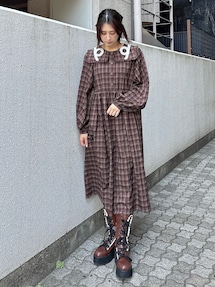 くるくるフリルカラーワンピース｜メリージェニー（merry jenny）公式