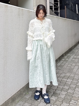 「merry jenny（メリージェニー）のアイテム（ワンピース/ドレス）」を使った、nanakaさん（レディース・163cm）の夏コーディネート