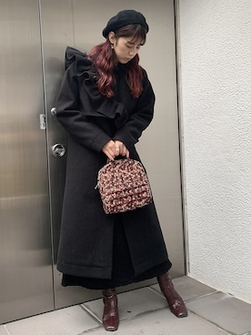 「merry jenny（メリージェニー）のアイテム（その他アウター）」を使った、nanakaさん（レディース・163cm）の秋コーディネート