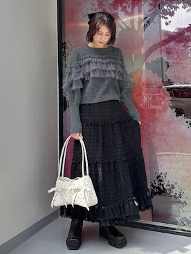 「merry jenny（メリージェニー）のアイテム（ブーツ）」を使った、nanakaさん（レディース・163cm）の夏コーディネート
