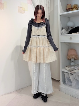 「アイテム（バレエシューズ）」を使った、nanakaさん（レディース・163cm）の冬コーディネート