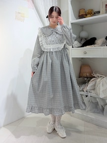 チェックフリルカラーワンピース｜メリージェニー（merry jenny）公式