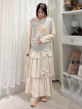 「merry jenny（メリージェニー）のアイテム」を使った、nanakaさん（レディース・163cm）の夏コーディネート
