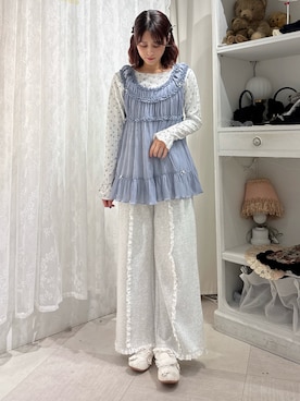 「アイテム（チュニック）」を使った、nanakaさん（レディース・163cm）の秋コーディネート