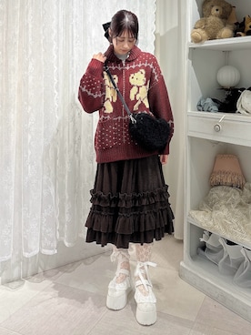 「カウチンセーター」｜nanakaさん（レディース・163cm）の秋コーディネート