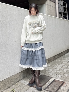 「オーバーサイズスウェット」｜nanakaさん（レディース・163cm）の秋コーディネート