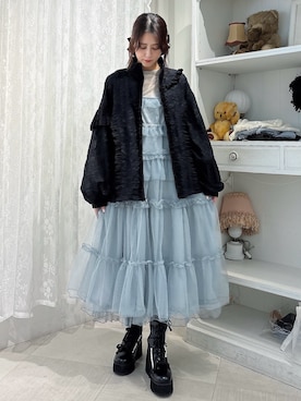 「アイテム（ブルゾン）」を使った、nanakaさん（レディース・163cm）の夏コーディネート