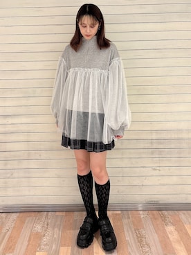 「merry jenny（メリージェニー）のアイテム（スウェット）」を使った、nanakaさん（レディース・163cm）の秋コーディネート