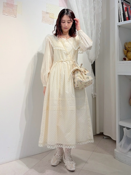 airy lace collarワンピース（ワンピース）｜merry jenny（メリー
