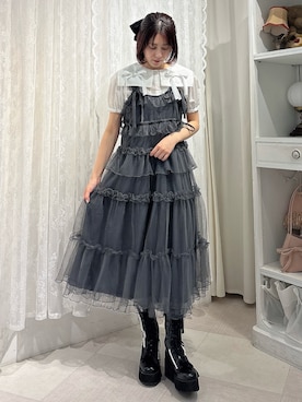 「merry jenny（メリージェニー）のアイテム（ワンピース/ドレス）」を使った、nanakaさん（レディース・163cm）の夏コーディネート
