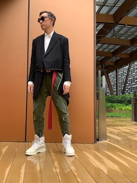 「red」｜「アイテム（ジャケット/アウター）」を使った、xxjjiiさん（メンズ・180cm）の夏コーディネート