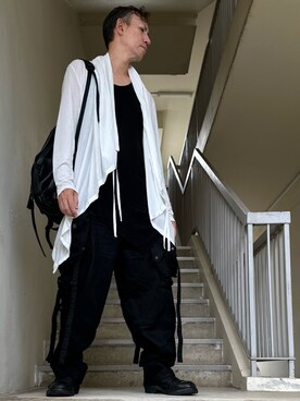 「アイテム（その他アウター、ホワイト系）」を使った、xxjjiiさん（メンズ・180cm）の秋コーディネート