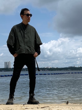 「Blackfashion」｜xxjjiiさん（メンズ・180cm）の冬コーディネート
