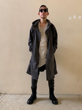 julius デニムコート　ガウン JULIUS[ユリウス] / GORDINI POLY CUT DENIM OVER COAT デニムオーバー