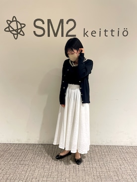 「Samansa Mos2 blue」｜「アイテム（バレエシューズ）」を使った、sm2kbmjさん（レディース・159cm）の春コーディネート