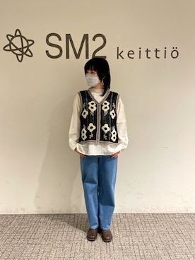 「Samansa Mos2 blue」｜「アイテム（その他シューズ）」を使った、sm2kbmjさん（レディース・159cm）の春コーディネート