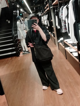 「RAGEBLUE（レイジブルー）のアイテム（ショルダーバッグ）」を使った、KONGさん（メンズ・161cm）の夏コーディネート