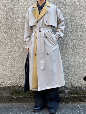 「ほめられ本命コーデ」｜「アイテム（トレンチコート）」を使った、kakeさん（メンズ・180cm）の冬コーディネート