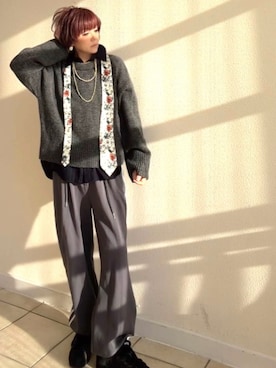 「アイテム（フォーマルスーツ/小物）」を使った、amichanさん（レディース・161cm）の冬コーディネート