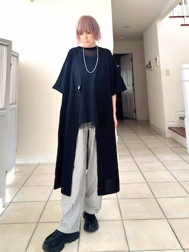「GU（ジーユー）のアイテム（アクセサリー）」を使った、amichanさん（レディース・161cm）の夏コーディネート
