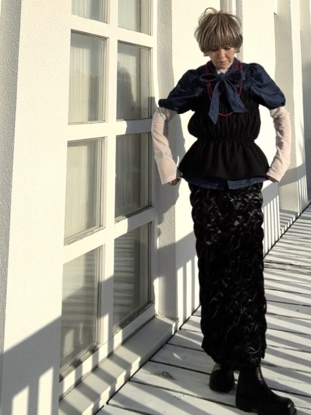 ROSE BUD（ローズバッド）の「シャーリングベロアスカート（スカート