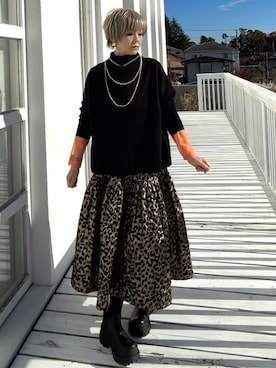 「アイテム（アクセサリー）」を使った、amichanさん（レディース・161cm・50代）の秋コーディネート