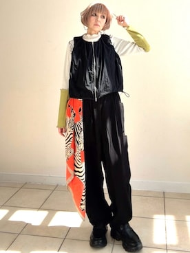 「EVOL（イーボル）のアイテム」を使った、amichanさん（レディース・161cm）の春コーディネート