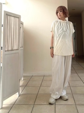 「ikka（イッカ）のアイテム」を使った、amichanさん（レディース・161cm）の夏コーディネート
