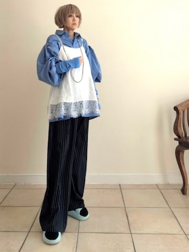 「Bonjour Sagan（ボンジュールサガン）のアイテム」を使った、amichanさん（レディース・161cm）の春コーディネート