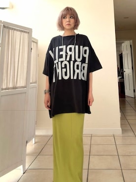 「GU（ジーユー）のアイテム（アクセサリー）」を使った、amichanさん（レディース・161cm）の夏コーディネート