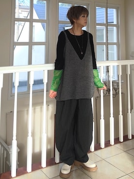 「アイテム（シューズ）」を使った、amichanさん（レディース・161cm・50代）の秋コーディネート