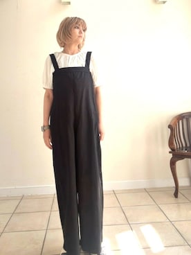 「UNIQLO（ユニクロ）のアイテム（シャツ/ブラウス、ホワイト系）」を使った、amichanさん（レディース・161cm）の夏コーディネート