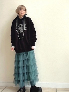 「coca（coca）（コカ）のアイテム」を使った、amichanさん（レディース・161cm）の冬コーディネート