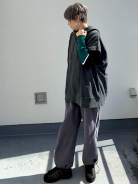 「アイテム（ベスト）」を使った、amichanさん（レディース・161cm）の秋コーディネート