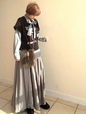 「アイテム（Tシャツ/カットソー）」を使った、amichanさん（レディース・161cm・50代）の秋コーディネート