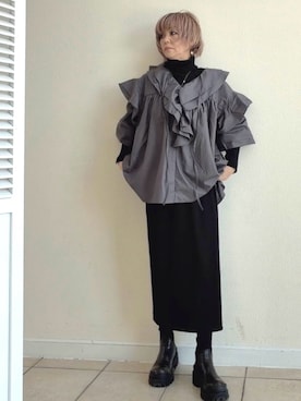 「wee9s（ウィークス）のアイテム」を使った、amichanさん（レディース・161cm）の冬コーディネート