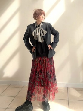 「coca（coca）（コカ）のアイテム（トップス）」を使った、amichanさん（レディース・161cm）の春コーディネート