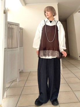 「JEANASIS（ジーナシス）のアイテム（パンツ）」を使った、amichanさん（レディース・161cm）の春コーディネート