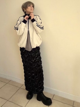 「アイテム（ジャージ）」を使った、amichanさん（レディース・161cm）の秋コーディネート