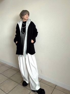 「アイテム（テーラードジャケット）」を使った、amichanさん（レディース・161cm）の秋コーディネート