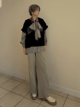 「アイテム（シューズ）」を使った、amichanさん（レディース・161cm・50代）の秋コーディネート