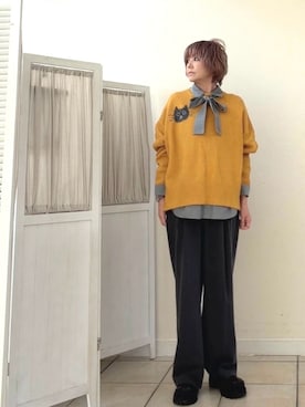 「manana suerte（マニャーナスエルテ）のアイテム」を使った、amichanさん（レディース・161cm）の冬コーディネート