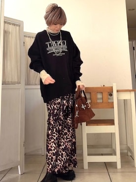 「アイテム（Tシャツ/カットソー）」を使った、amichanさん（レディース・161cm・50代）の冬コーディネート