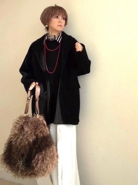 「アイテム（Tシャツ/カットソー）」を使った、amichanさん（レディース・161cm・50代）の冬コーディネート